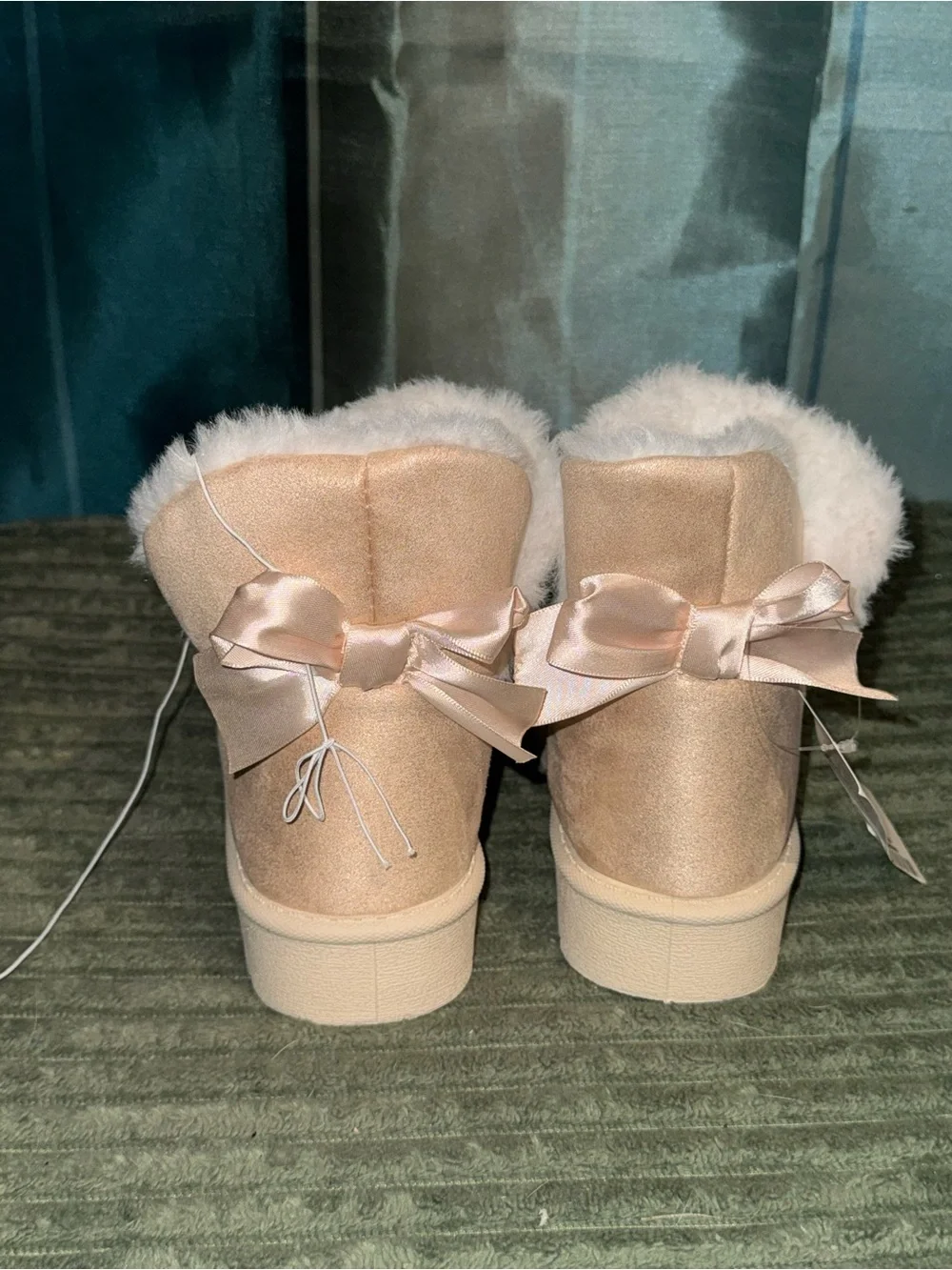 Sugar Girls' Blush Pink Faux-Fur Lined Winter Boots